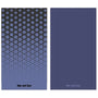Nap and Sun Blue towel with a black star pattern on the front, solid blue /purple color on the back, eco-friendly, quick-dry, odourless and compact design.