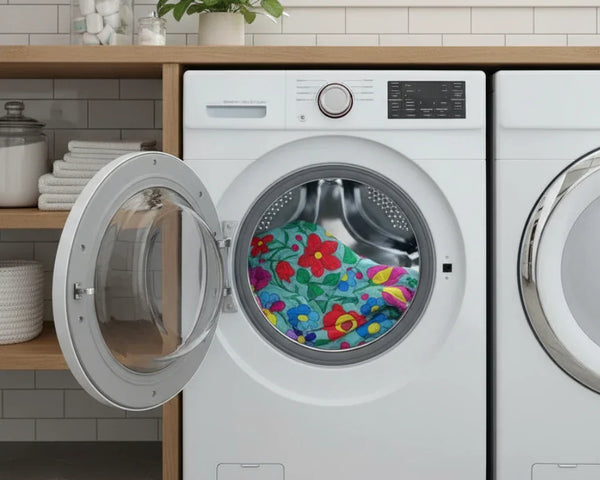 Vivid Picnic Blanket in a washing machine