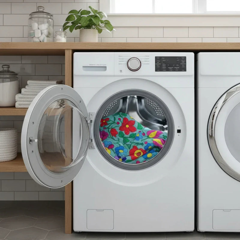 Vivid Picnic Blanket in a washing machine