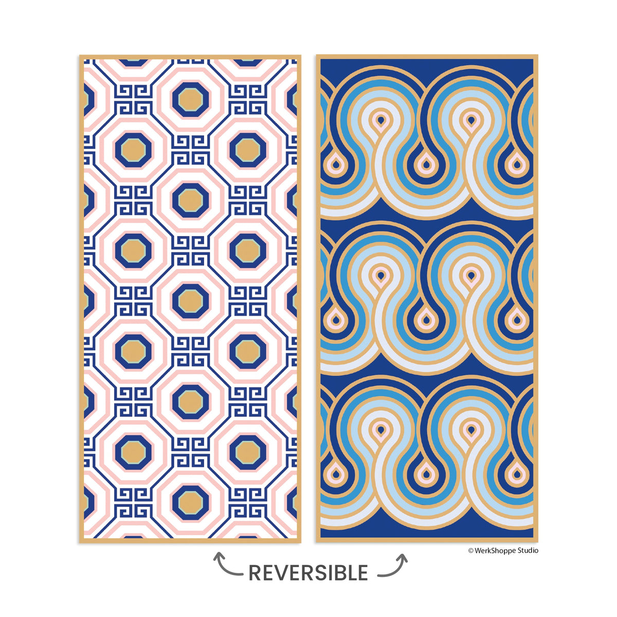 Sand-Free Beach Towel | Greek Key Tiles Microfiber Go Big