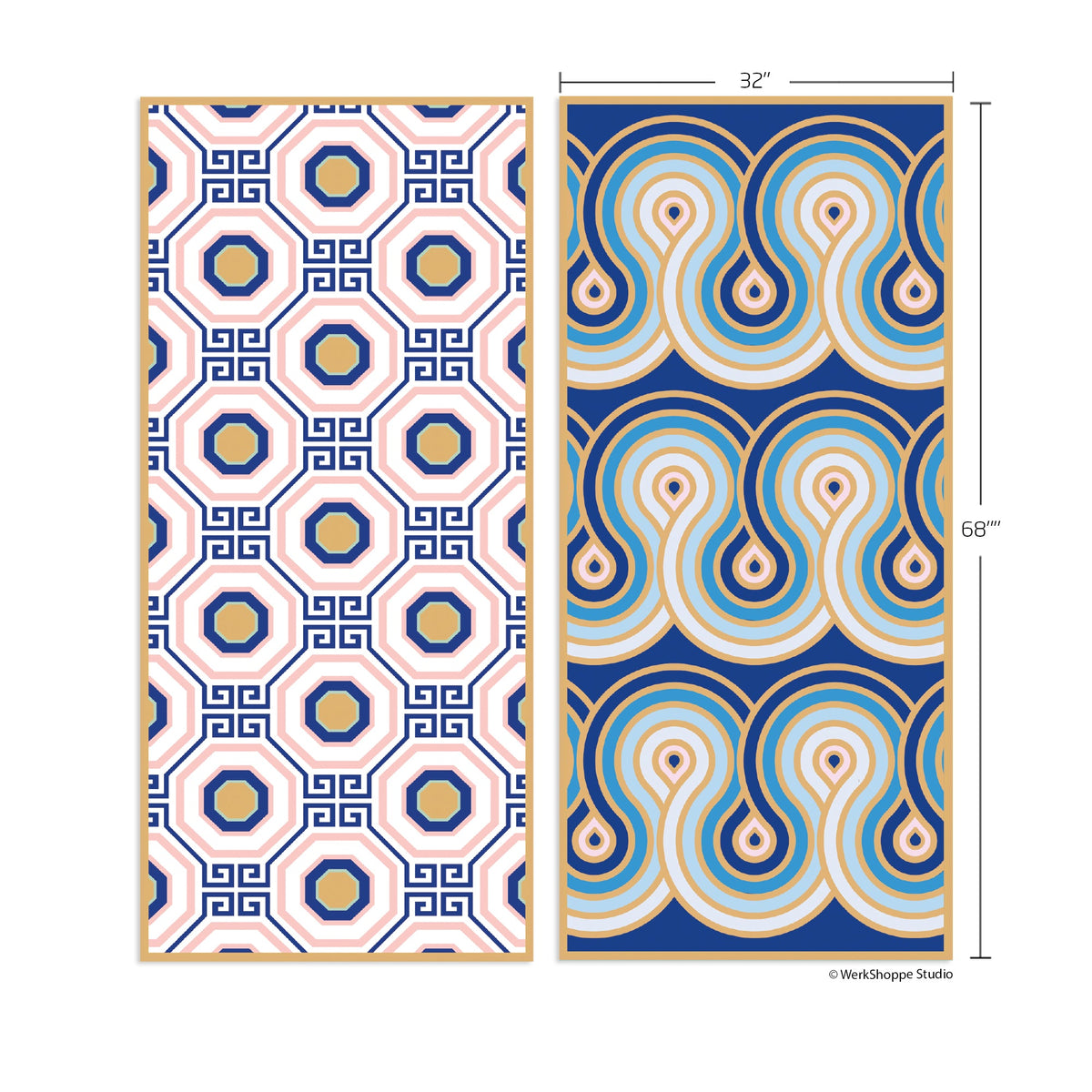 Sand-Free Beach Towel | Greek Key Tiles Microfiber Go Big