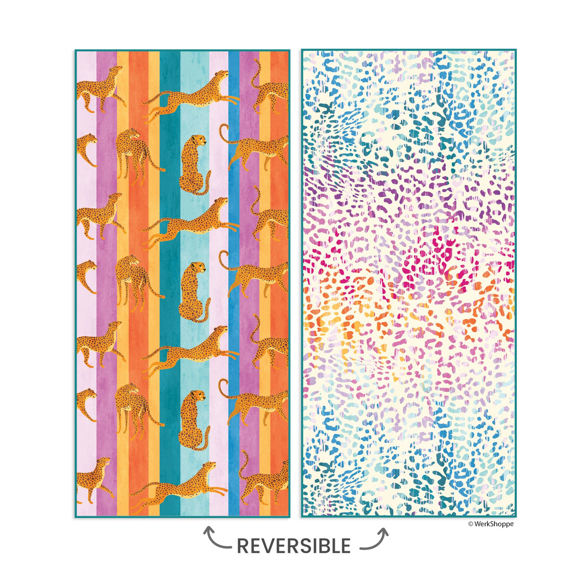 Sand-Free Beach Towel | Leopard Stripes Microfiber Go Big