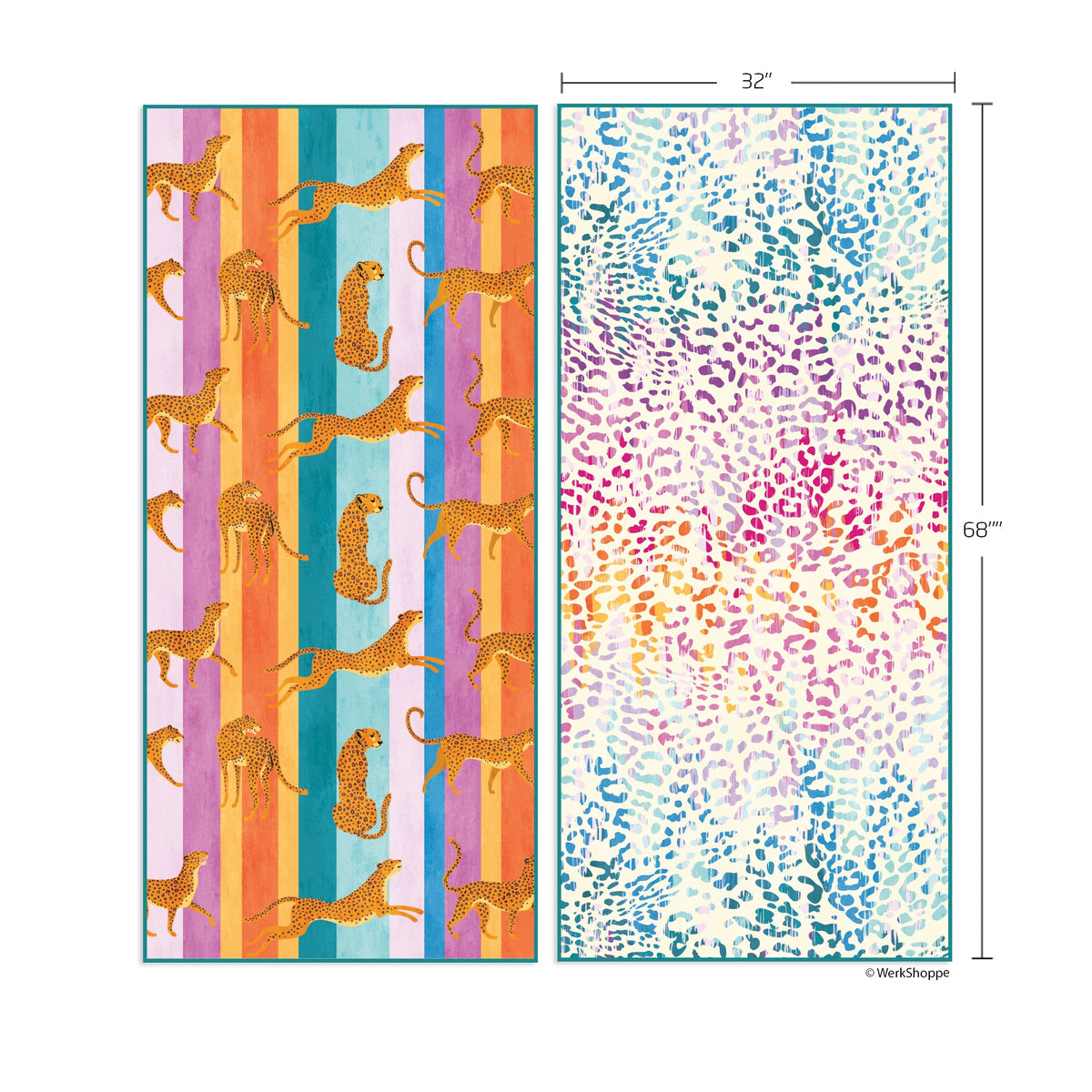 Sand-Free Beach Towel | Leopard Stripes Microfiber Go Big