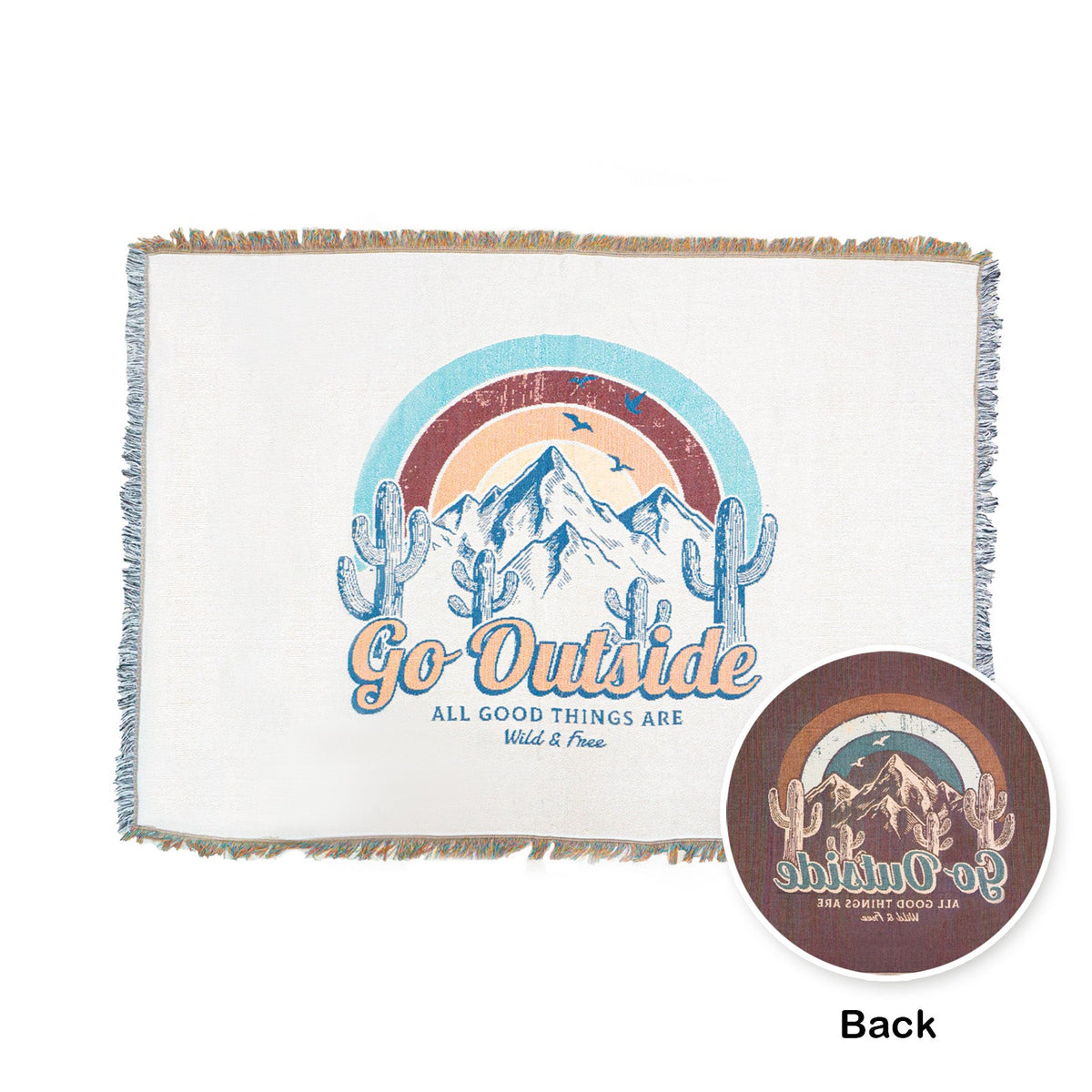 HYUGA Extra-Large Outdoor & Picnic Blanket – 68"x48" | Sunset