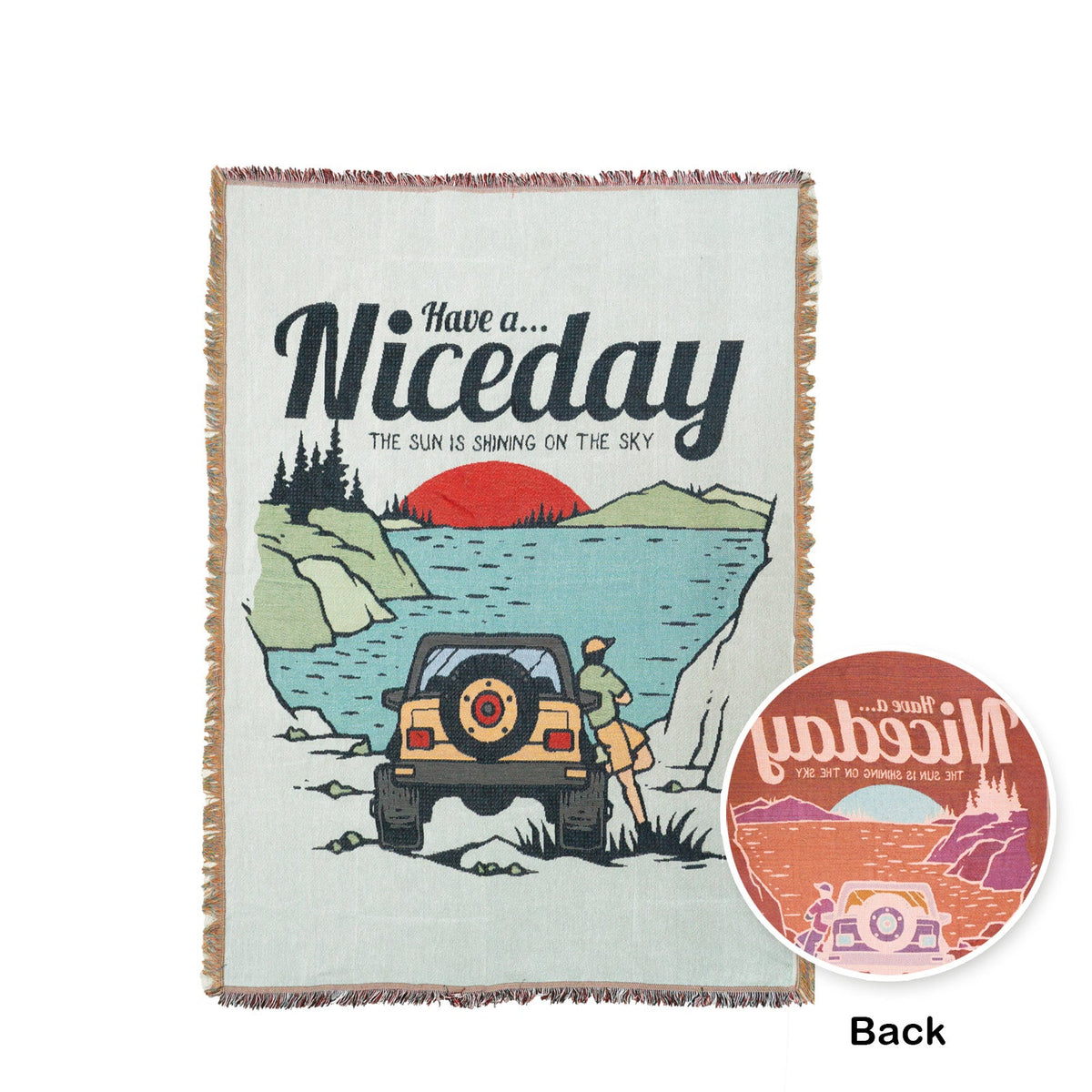 HYUGA Extra-Large Outdoor & Picnic Blanket – 68"x48" | Sunset