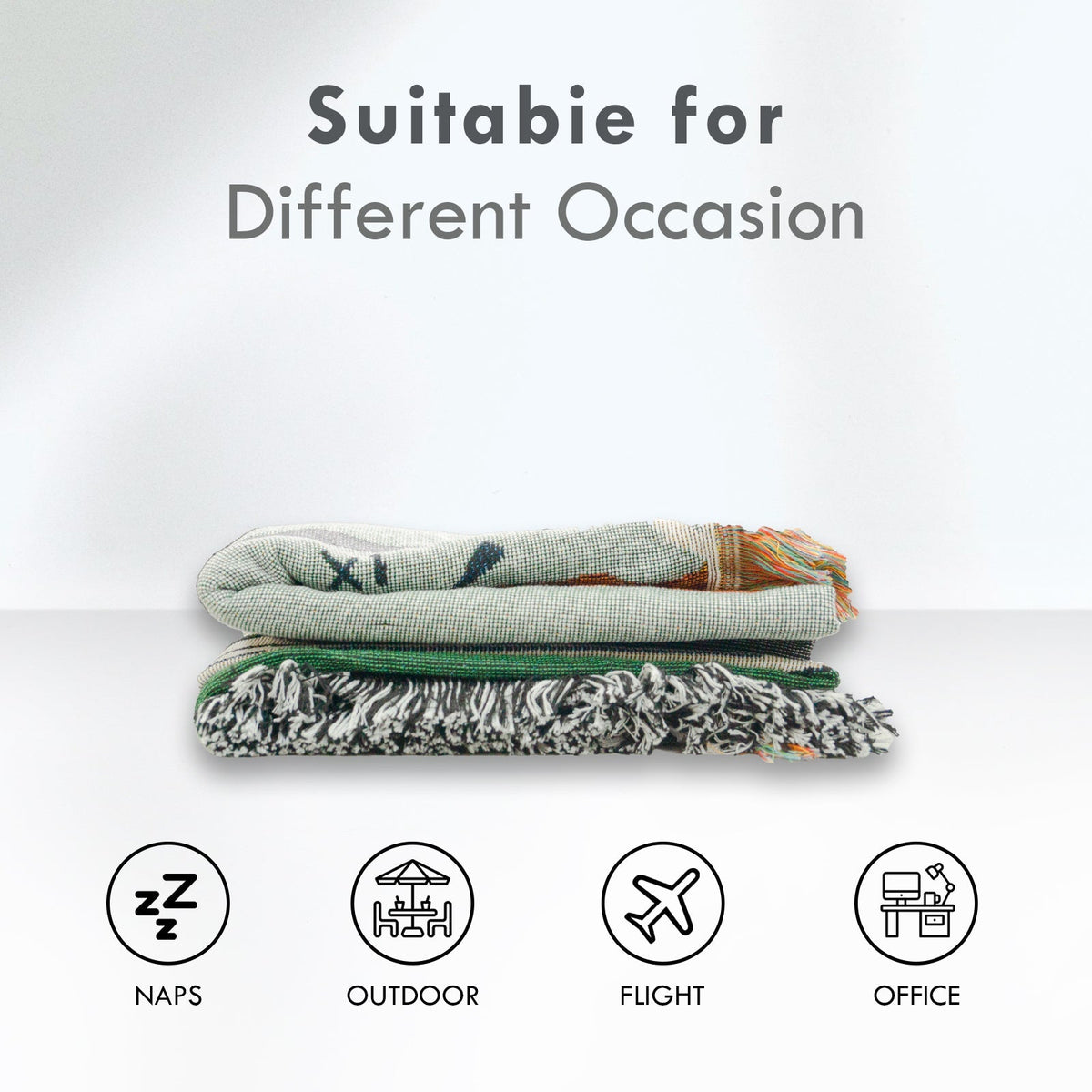 HYUGA Extra-Large Outdoor & Picnic Blanket – 68"x48" | Sunset