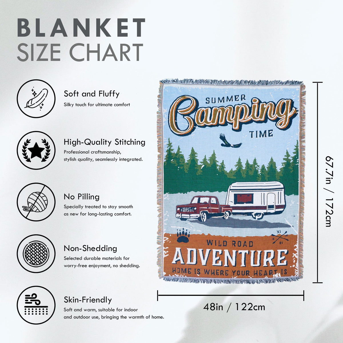 HYUGA Extra-Large Outdoor & Picnic Blanket – 68"x48" | Sunset