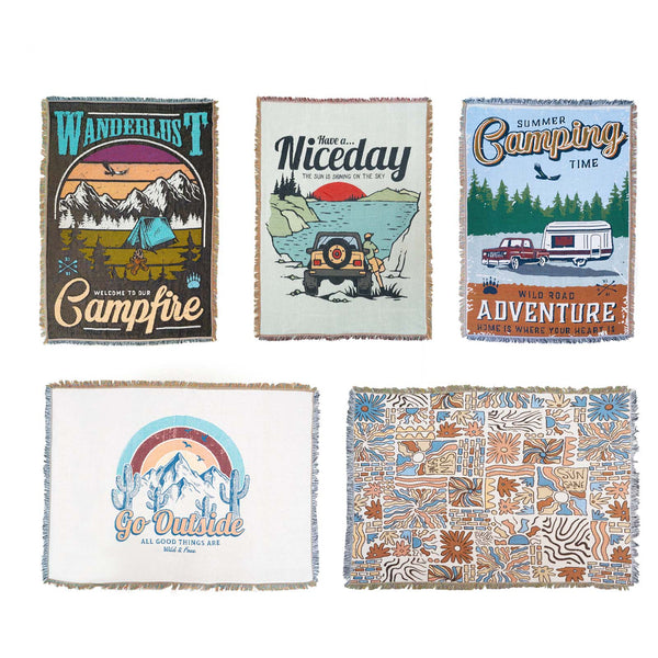 HYUGA Extra-Large Outdoor & Picnic Blanket – 68"x48" | Sunset