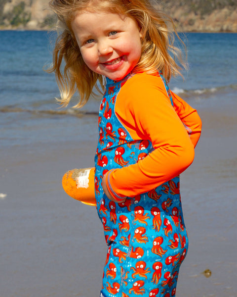 Kids All-In-One Snap Sunsuit | ‘O’ is for Octopus