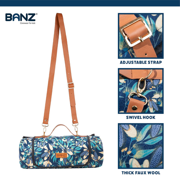 Waterproof Foldable Picnic Blanket | Pink Monstera