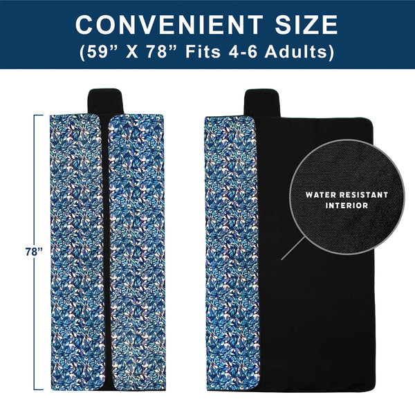 Waterproof Foldable Picnic Blanket | Pink Monstera