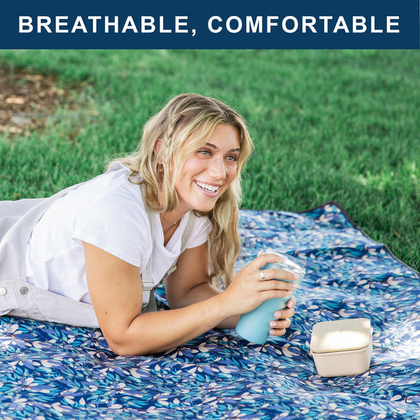 Waterproof Foldable Picnic Blanket | Pink Monstera