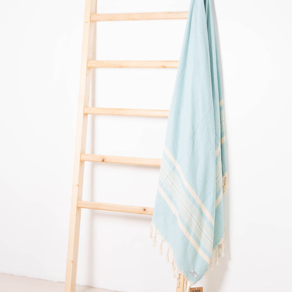 Turkish Cotton Beach Towel | Hasir (Turquoise)