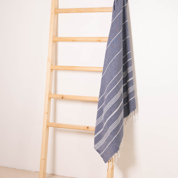 Turkish Cotton Beach Towel | Sultan (Dark Blue)