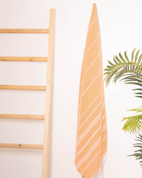 Turkish Cotton Beach Towel |Sultan (Orange)