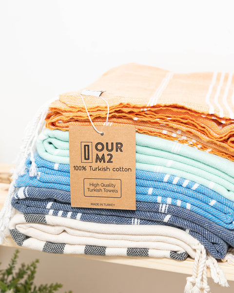 Turkish Cotton Beach Towel |Sultan (Turquoise)