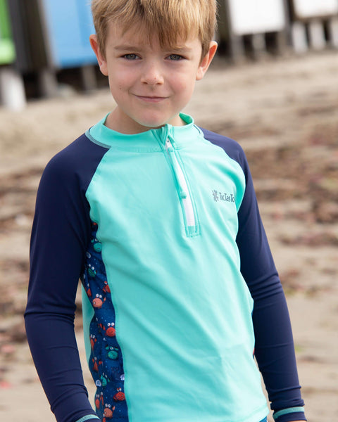 NEW! Boys Long Sleeve Rashie | Comic Crabs