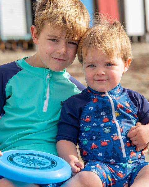 NEW! Boys Long Sleeve Rashie | Comic Crabs