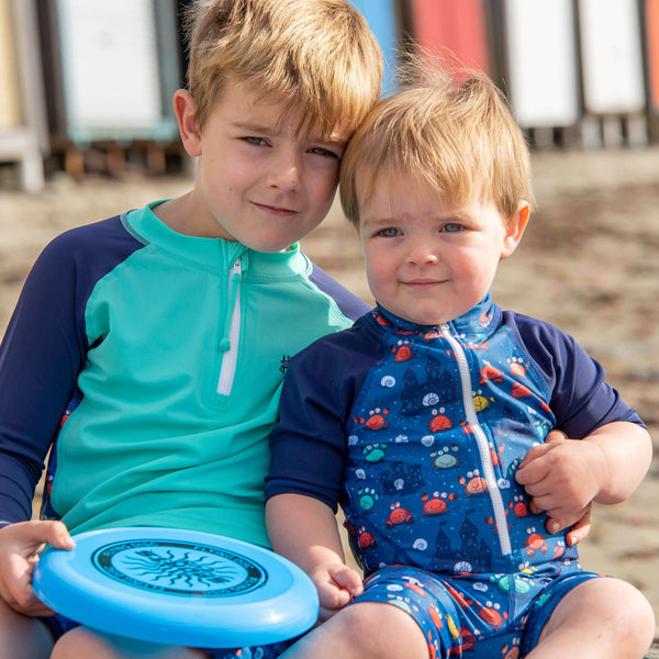 NEW! Boys Long Sleeve Rashie | Comic Crabs