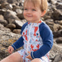 All-in-one Snap Sunsuit Kids Swimwear | Lazy Lobsters