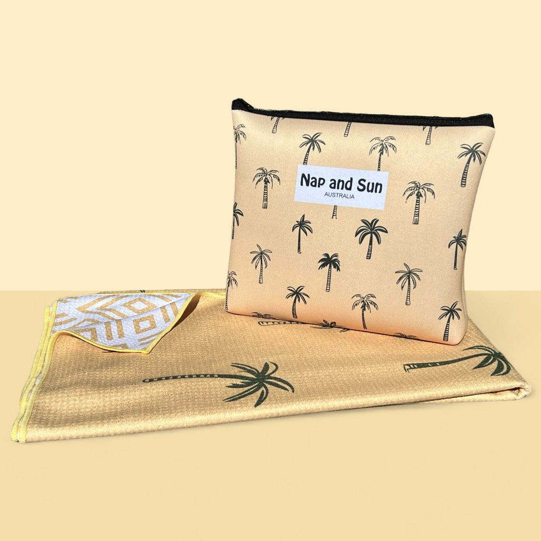 Sunset Palms Super Soft Sand Free Quick dry High Absorbent Large 180x80cm Premium Beach Towel Nap and Sun