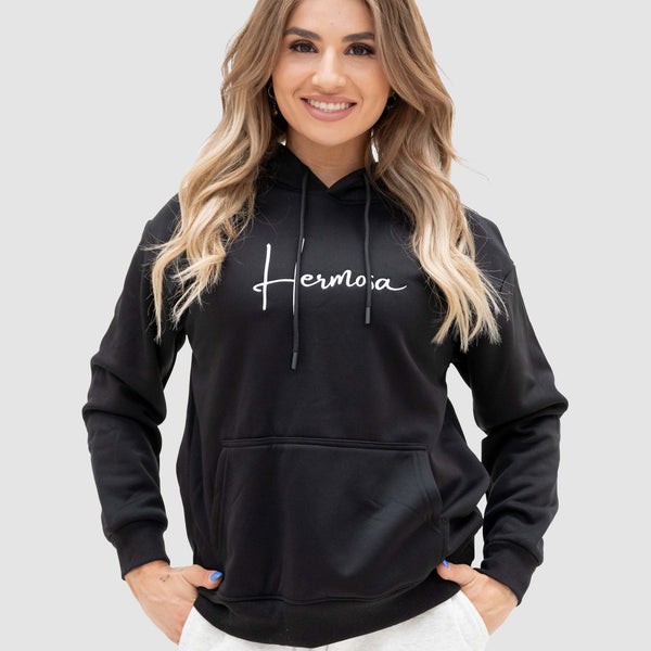Hoodie Black Womens | Hermosa Signature collection