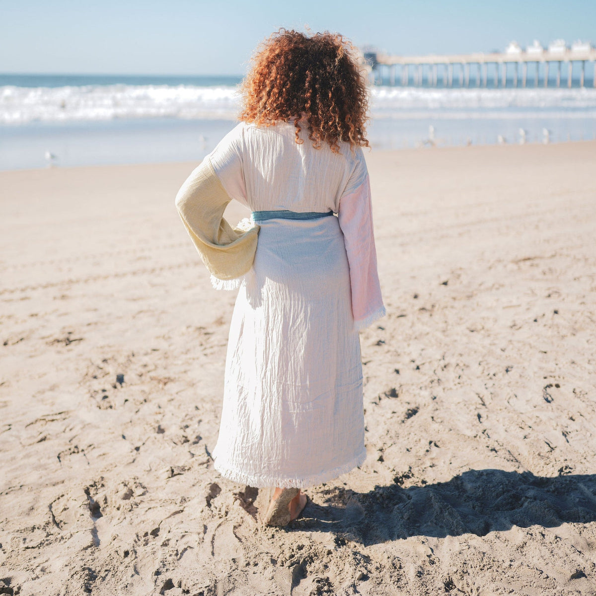 Muslin Cotton Kimono Bathrobe | Multi colors (One size)