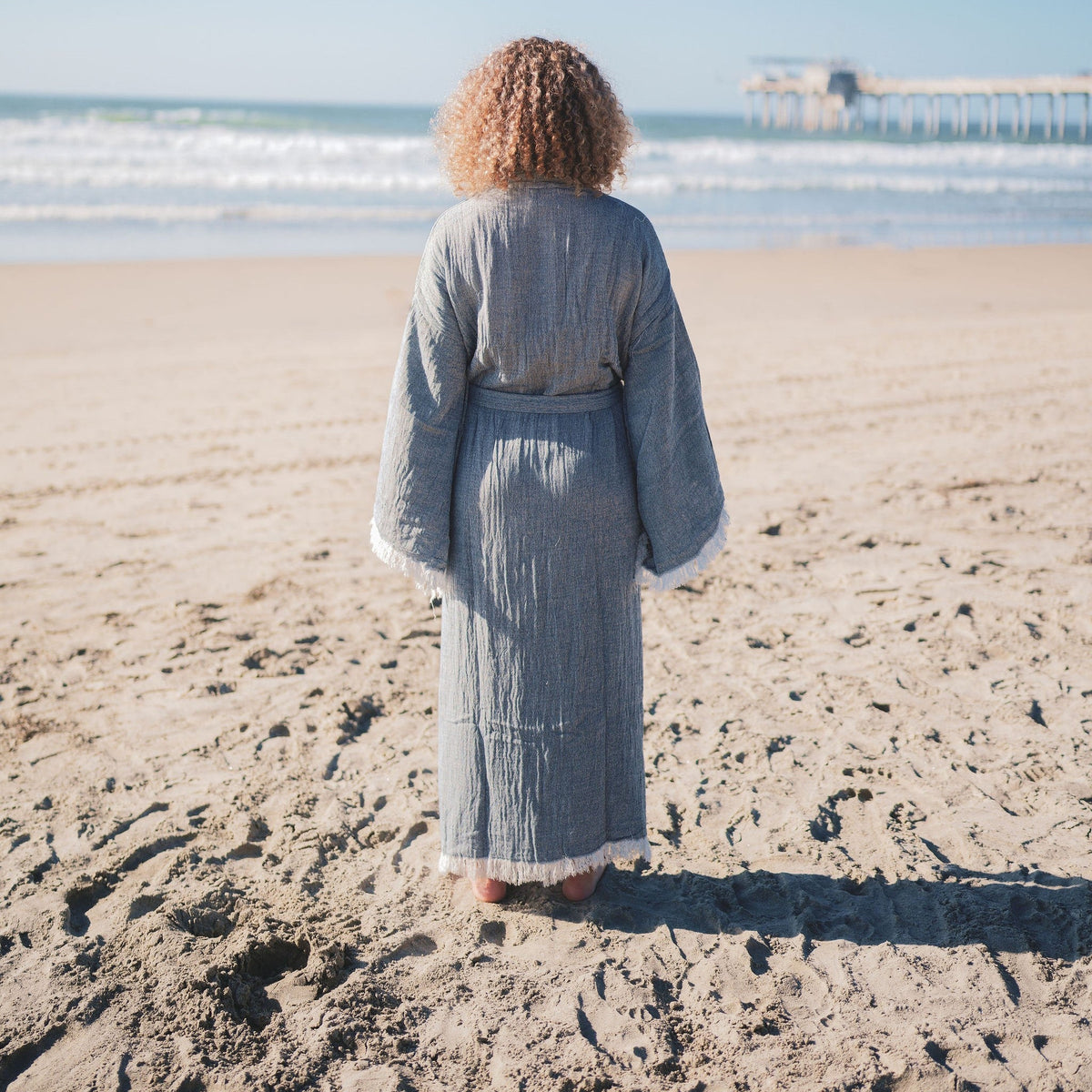Muslin Cotton Kimono Bathrobe | Multi colors (One size)