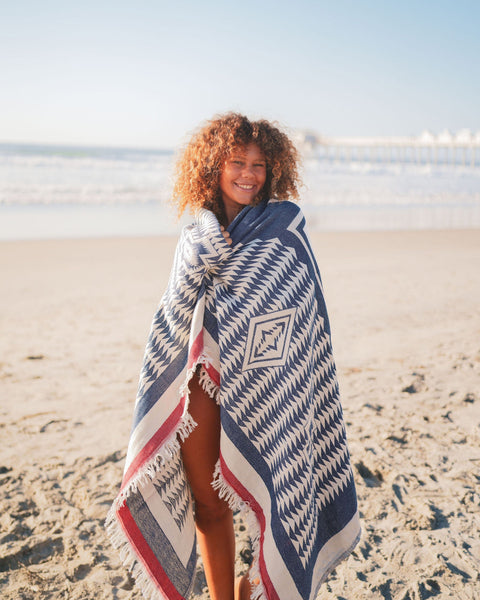 Turkish Throw Cotton Blanket | Aztec