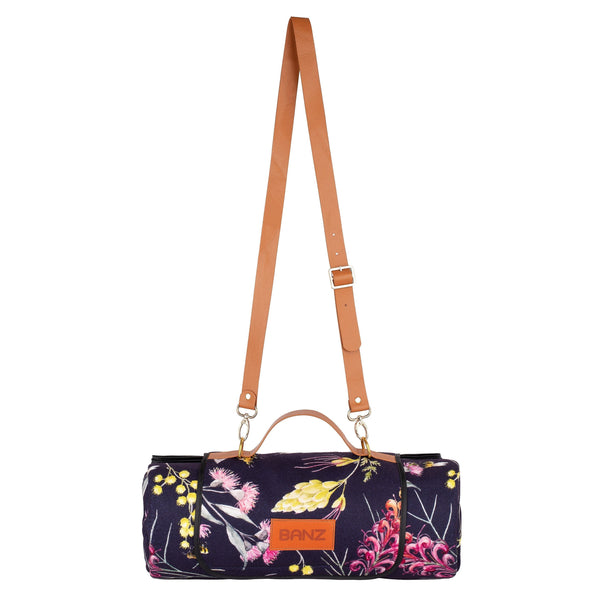 Waterproof Foldable Picnic Blanket | Pink Monstera