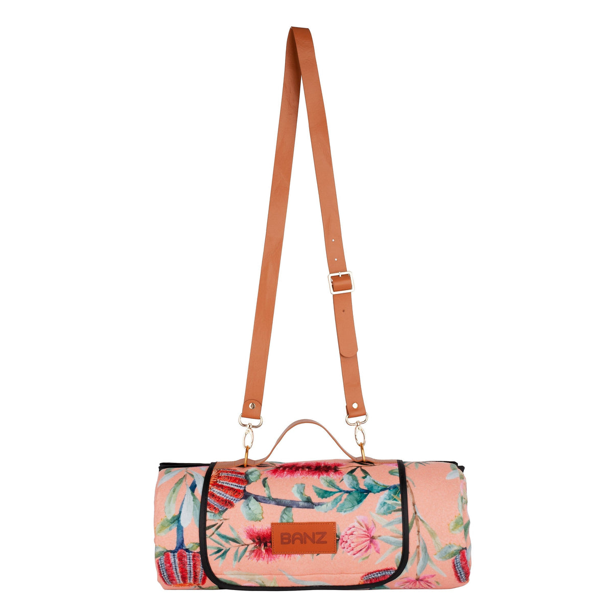 Waterproof Foldable Picnic Blanket | Pink Monstera