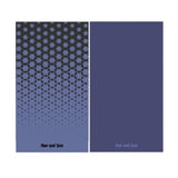 Blue gym towel with a black star pattern on the front, solid blue colour on the back.